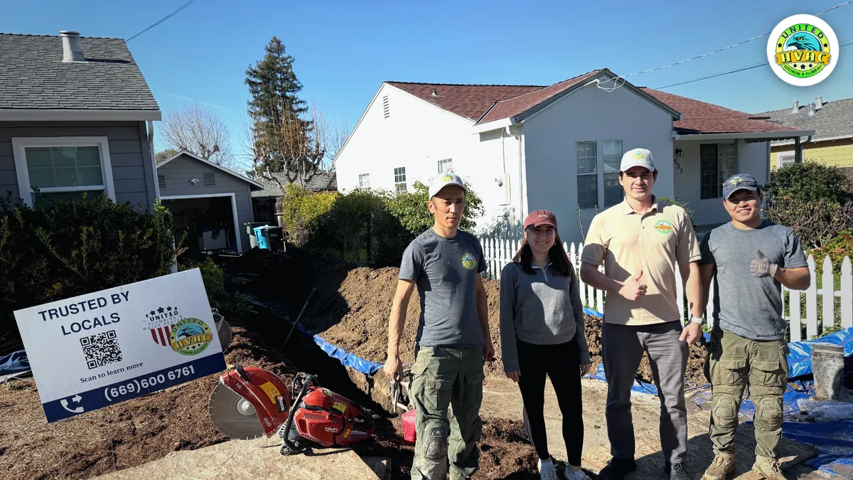 United Plumbing team on the job across the Bay Area