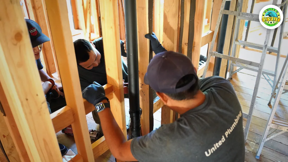 United Plumbing team on the job across the Bay Area